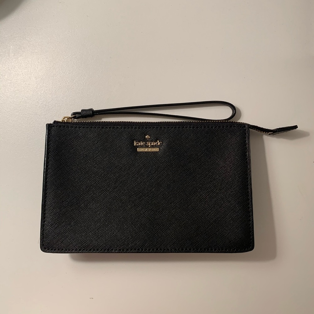 Kate Spade black wristlet wallet